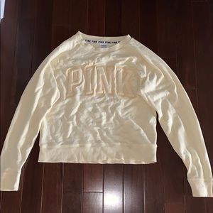 VSPINK YELLOW CREWNECK